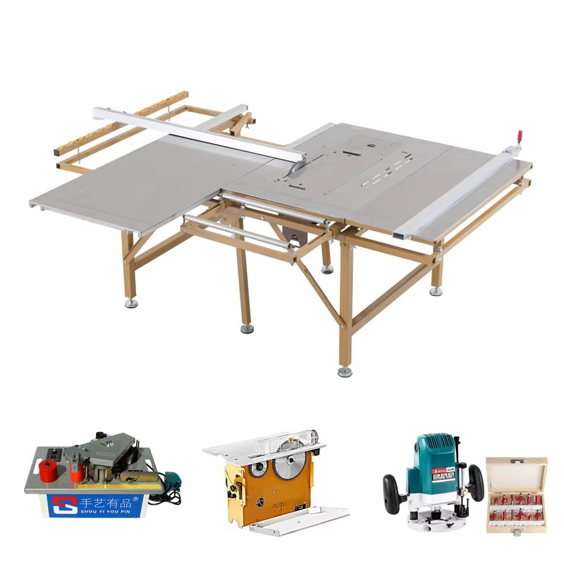 Woodworking Machinery For Sale - Populaire logo-vriendelijke, niet-buigende houtbewerkings-precisiezaagtafel, draagbare paneelzaagmachine,