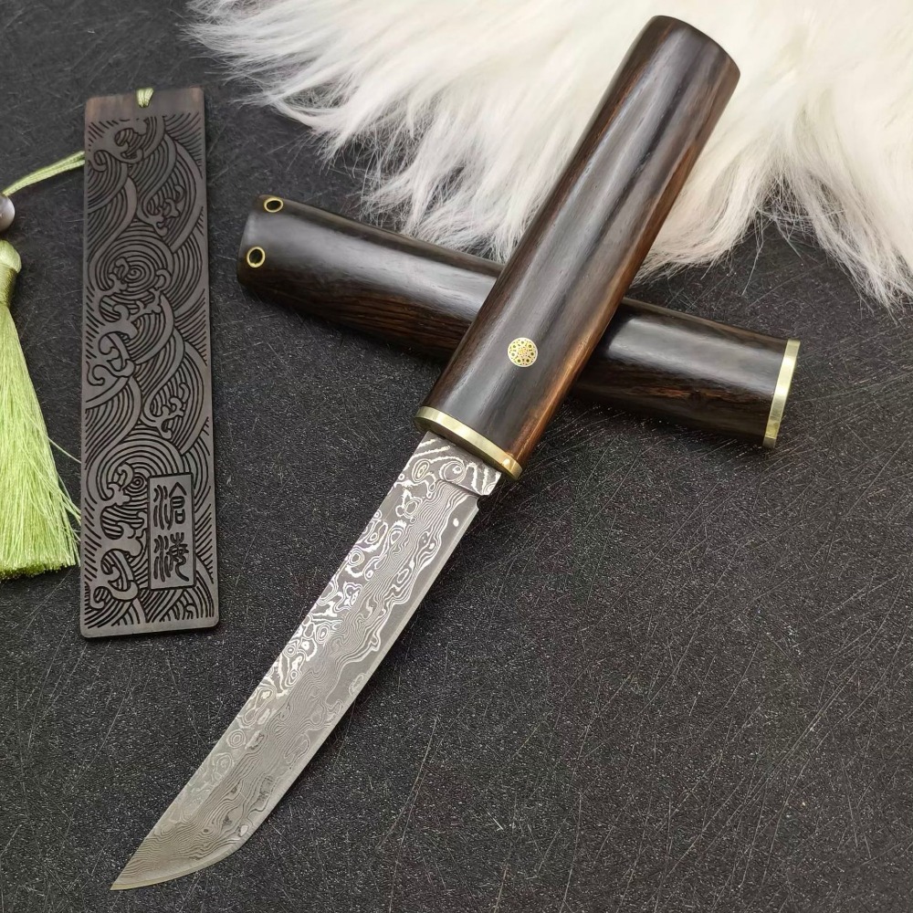Woodworking In Japanese - Hoge hardheid VG10 Damascus Tanto Blade