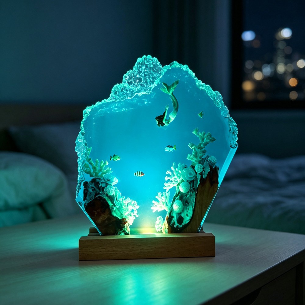Diepzee-zeemeermin epoxy sculp - Woodworking Resin recensie en prijs